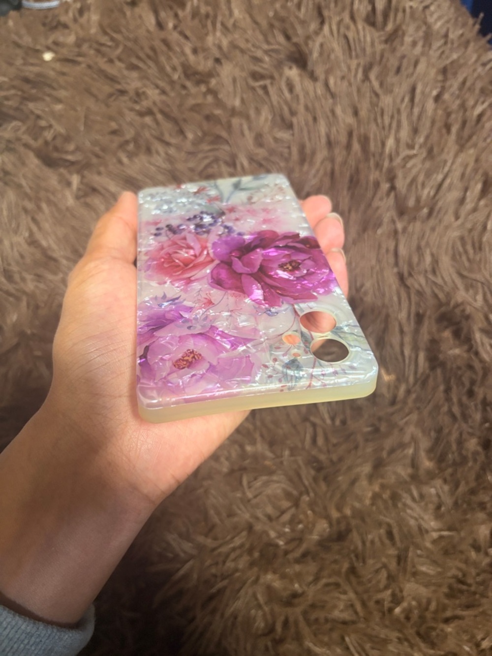 iPhone 11 Square Flower Marble Case - Picture 11 of 11